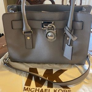 Michael Kors medium gray Hamilton tote